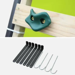sweeek Altalena da giardino con scivolo e canestro, 6 posti