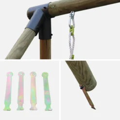 sweeek Altalene da giardino con scivolo, 6 posti