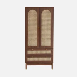sweeek Armadio a due ante e due cassetti in legno