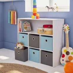 sweeek Armadio contenitore per cameretta dei bambini con 6 cestini