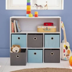 sweeek Armadio contenitore per cameretta dei bambini con 6 cestini