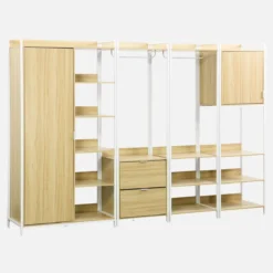 sweeek Armadio guardaroba con 4 elementi
