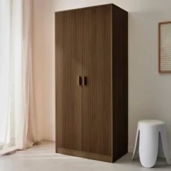 sweeek Armadio in legno 1 asta appendiabiti, 2 ante