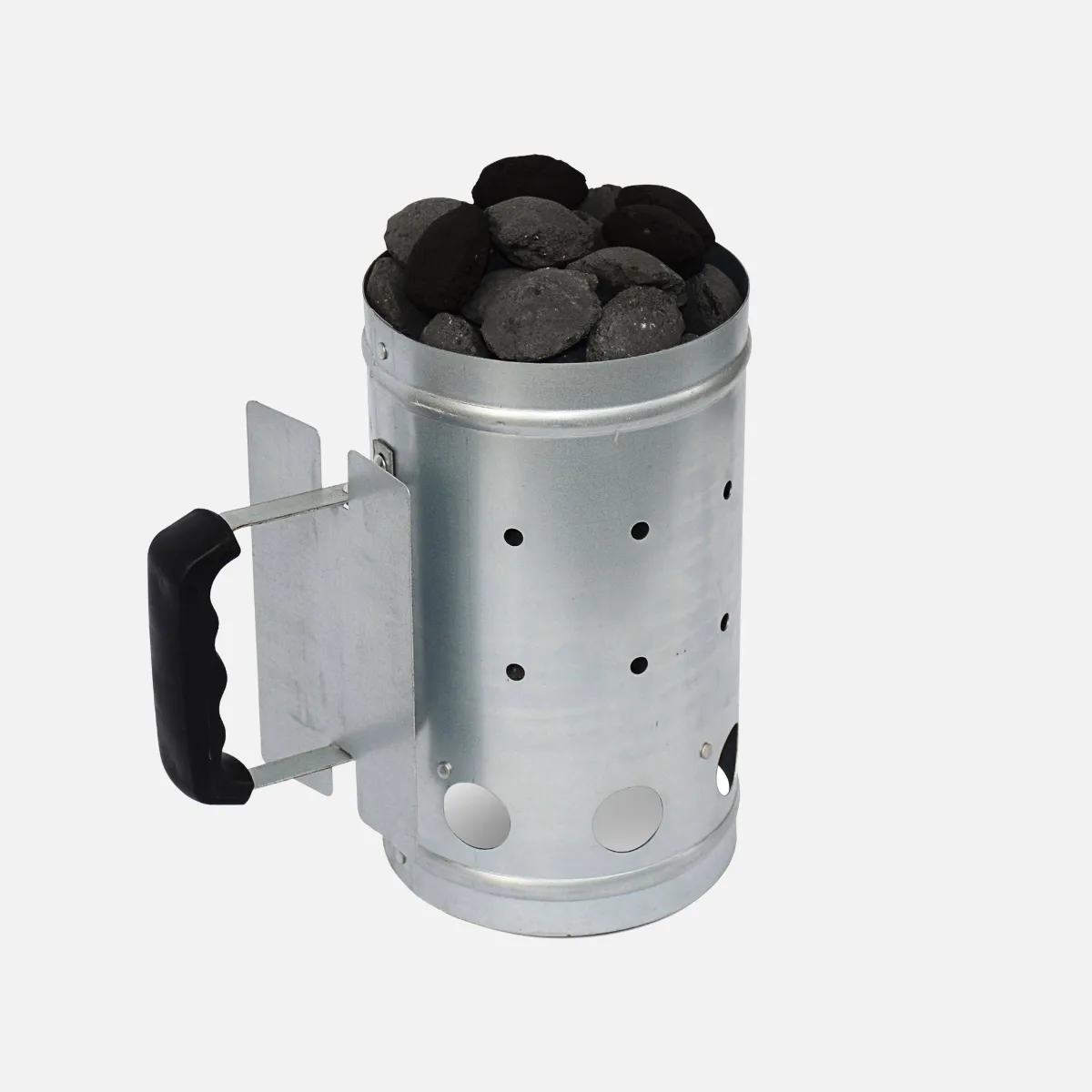 sweeek Barbecue a carbone, griglia e affumicatore con ruote e ciminiera di accensione, Ø57cm