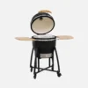 sweeek Barbecue a carbone, griglia e affumicatore, ceramica 54,5cm con ruote, ripiani e copertura