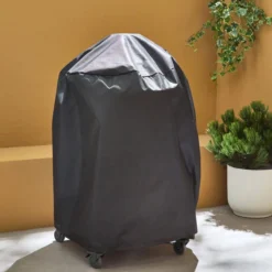 sweeek Barbecue a carbone, griglia e affumicatore, ceramica 54,5cm con ruote, ripiani e copertura