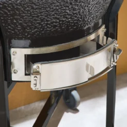 sweeek Barbecue a carbone, griglia e affumicatore, ceramica 54,5cm con ruote, ripiani e copertura