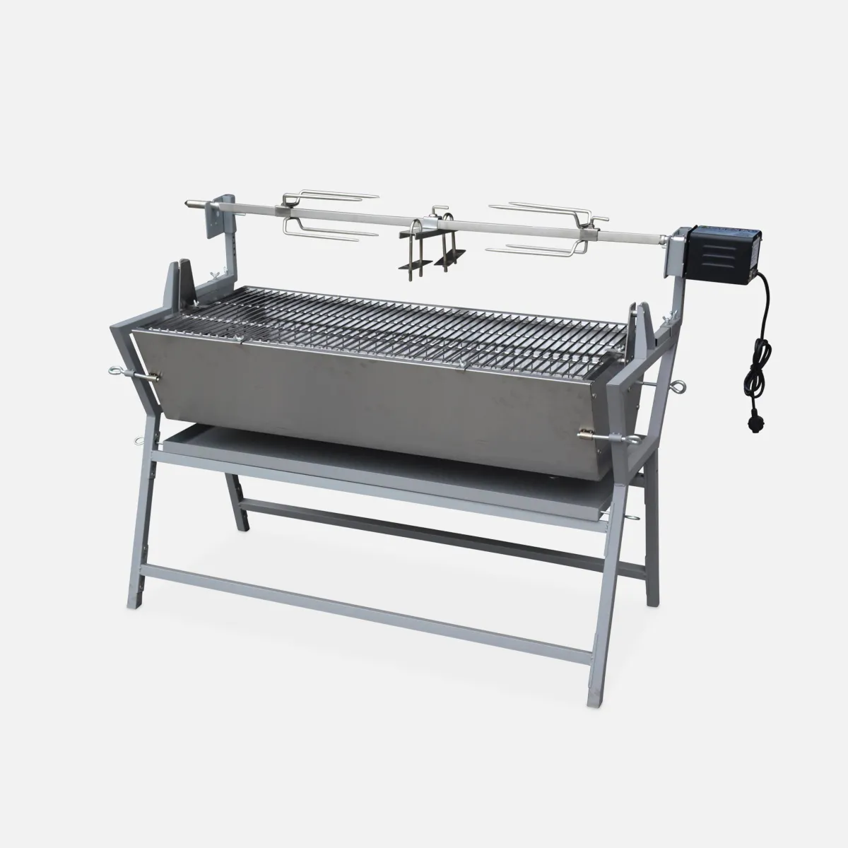 sweeek Barbecue a carbonella con girarrosto elettrico regolabile