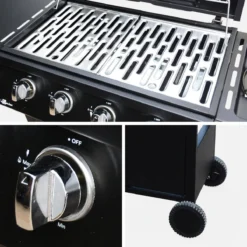 sweeek Barbecue a gas a 4 bruciatori con fuoco laterale