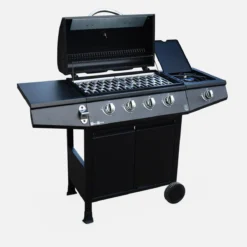 sweeek Barbecue a gas a 4 bruciatori con fuoco laterale
