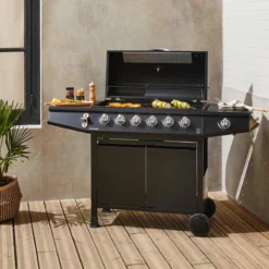 sweeek Barbecue a gas a 6 bruciatori con fuoco laterale
