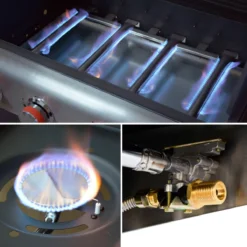 sweeek Barbecue a gas a 4 bruciatori con fuoco laterale