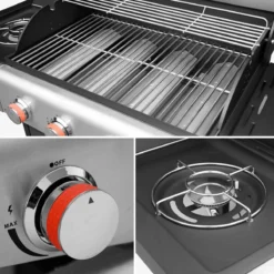 sweeek Barbecue a gas a 4 bruciatori con fuoco laterale