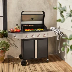 sweeek Barbecue a gas a 4 bruciatori con fuoco laterale