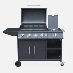 sweeek Barbecue a gas a 5 fuochi con 1 bruciatore laterale