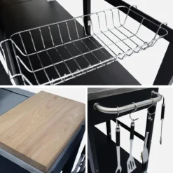 sweeek Barbecue a gas a 5 fuochi con 1 bruciatore laterale