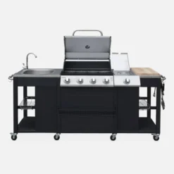 sweeek Barbecue a gas a 5 fuochi con 1 bruciatore laterale