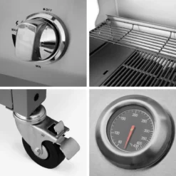 sweeek Barbecue a gas con 4 bruciatori di cui 1 laterale