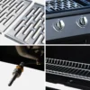 sweeek Barbecue a gas con 3 bruciatori e 1 bruciatore laterale