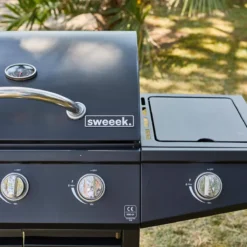 sweeek Barbecue a gas con 3 bruciatori e 1 bruciatore laterale