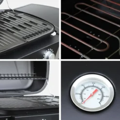 sweeek Barbecue elettrico 2 bruciatori, acciaio smaltato 2300W