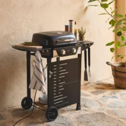 sweeek Barbecue elettrico 2 bruciatori, acciaio smaltato 2300W
