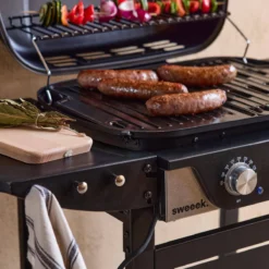sweeek Barbecue elettrico 2 bruciatori, acciaio smaltato 2300W