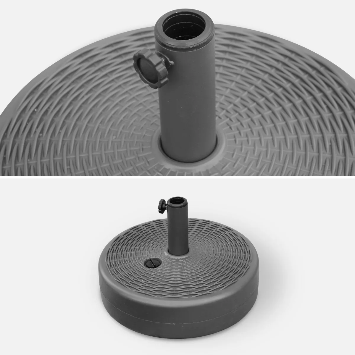 sweeek Base riempibile rotonda per ombrellone con palo centrale