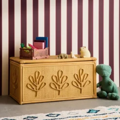 sweeek Baule giocattoli per bambini bohémien in rattan