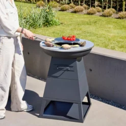 sweeek Braciere barbecue con vano portaoggetti, Ø59cm