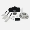 sweeek Braciere barbecue con vano portalegna, coperchio e utensili, Ø81,5cm