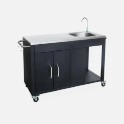 sweeek Carrello da cucina da esterno in acciaio