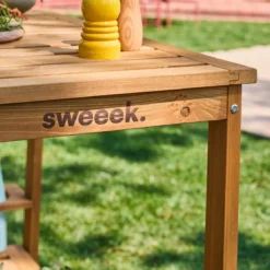 sweeek Carrello da cucina da esterno in legno di abete, 95cm