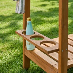 sweeek Carrello da cucina da esterno in legno di abete, 95cm
