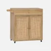 sweeek Carrello da cucina decorato in legno con 1 cassetto, 80cm