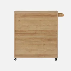 sweeek Carrello da cucina decorato in legno con 1 cassetto, 80cm