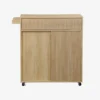 sweeek Carrello da cucina in legno decorato con 1 cassetto, 80cm