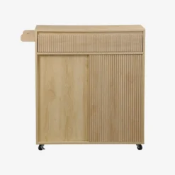 sweeek Carrello da cucina in legno decorato con 1 cassetto, 80cm