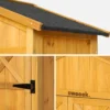 sweeek Casetta da giardino in legno d'abete e 6 vani portaoggetti, 105cm