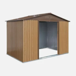 Casetta da giardino in metallo con kit di ancoraggio, 5.9m²