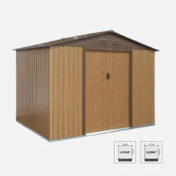 Casetta da giardino in metallo con kit di ancoraggio, 5.9m²