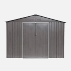 Casetta da giardino in metallo con kit di ancoraggio, 5.9m²