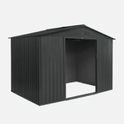 Casetta da giardino in metallo con kit di ancoraggio, 5.9m²