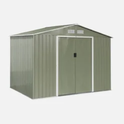 sweeek Casetta da giardino in metallo con kit di ancoraggio, 5.9m²
