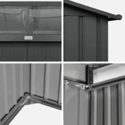 sweeek Casetta da giardino in metallo 4,85m2 con lucernario