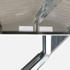 sweeek Casetta da giardino in metallo di 5,42m² con legnaia