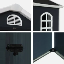 sweeek Casetta da giardino in plastica, struttura in alluminio, 1.39m²