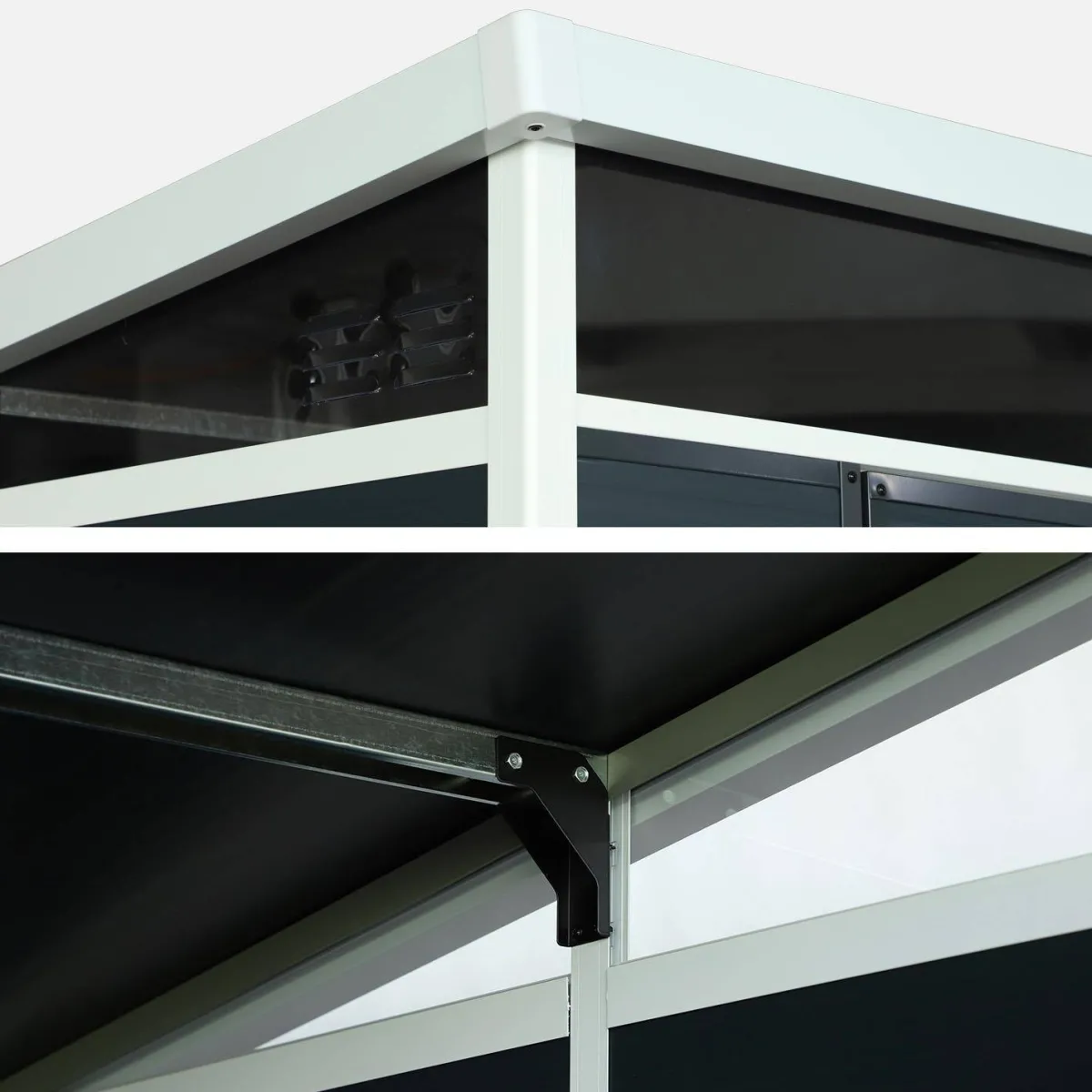 sweeek Casetta da giardino in plastica con struttura in alluminio, 4.55m²