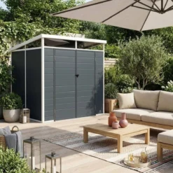 sweeek Casetta da giardino in plastica con struttura in alluminio, 4.55m²
