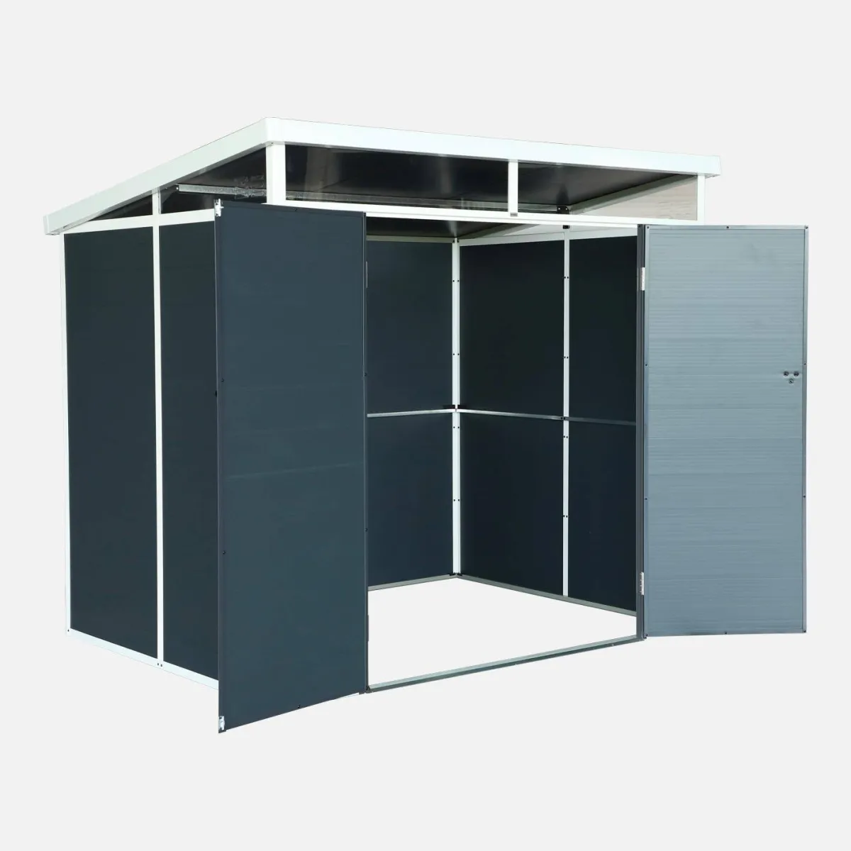 sweeek Casetta da giardino in plastica con struttura in alluminio, 4.55m²